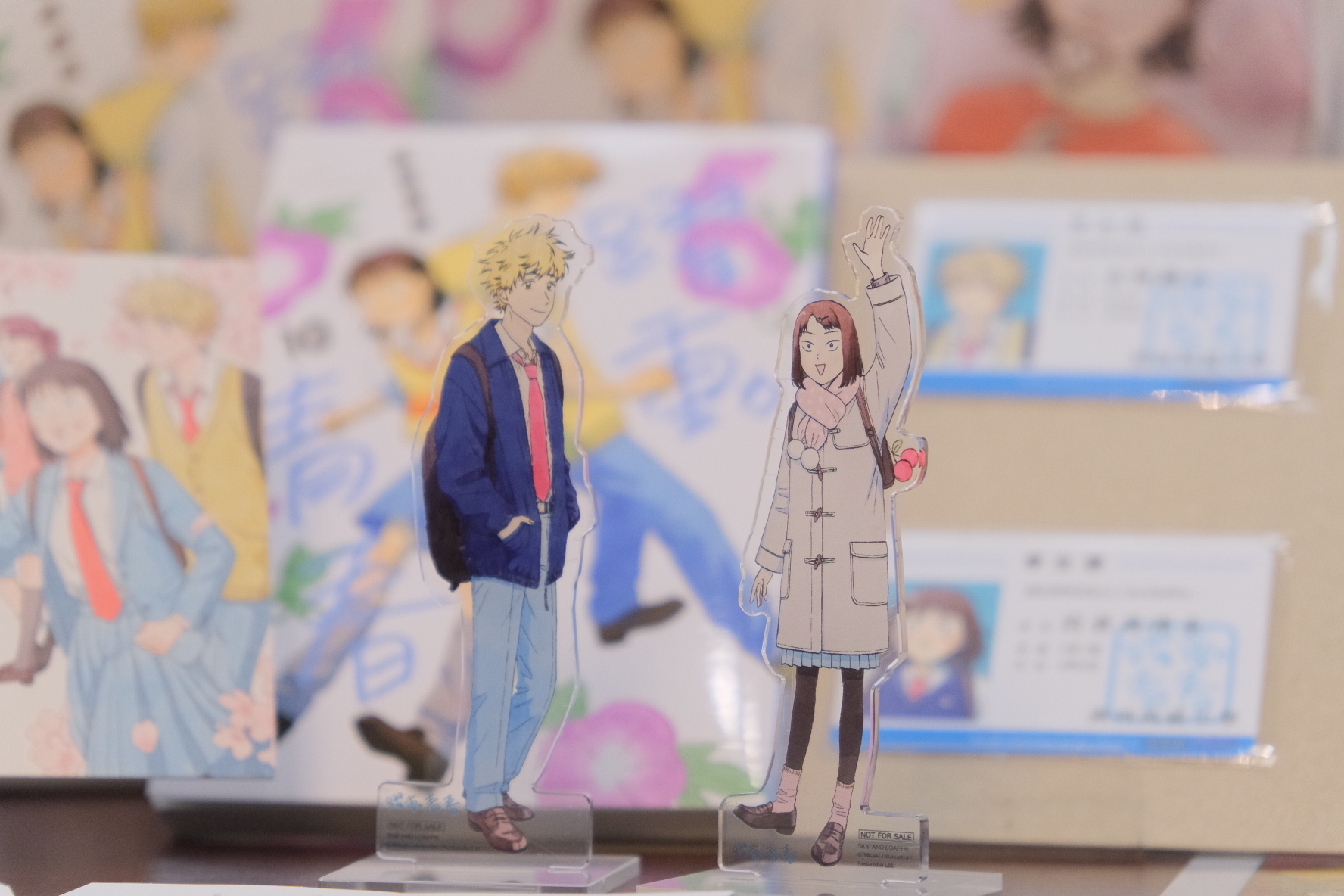 Standees of Shima and Mitsumi